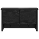 vidaXL Porte-manteau mural avec étagère Montage mural avec stockage avec porte Chêne noir 50 x 20 x 30 cm