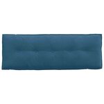 vidaXL Coussin de Dos Bleu 140 x 50 cm Tissu en velours côtelé