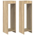 vidaXL Support de Plante 2 pièces Chêne Sonoma 30 x 30 x 100 cm