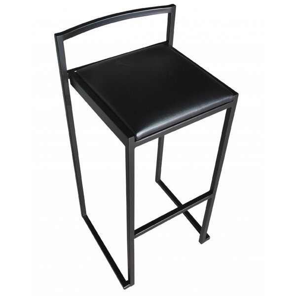 Tabouret de bar empilable stako - lot de 6 - noir - métal x880mm