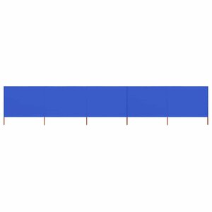 vidaXL Paravent 5 panneaux Tissu 600 x 120 cm Bleu azuré