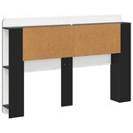 vidaXL Cabinet de Tête de Lit avec stockage Noir Bois d’ingénierie