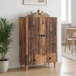 vidaXL Buffet Bois ancien 66 x 34 5 x 95 cm Bois d'ingénierie
