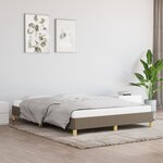 vidaXL Cadre de lit Taupe 140x200 cm Tissu