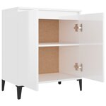 vidaXL Buffet blanc brillant 60x35x70 cm bois d'ingénierie