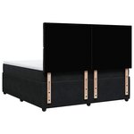 vidaXL Sommier à lattes de lit avec matelas Noir 180x200 cm Velours