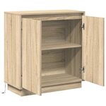 Buffet vidaXL avec LED en chêne Sonoma - 71 x 34 5 x 75 cm - Fabriqué en bois d'ingénierie