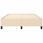 vidaXL Cadre de lit sans matelas crème 140x200 cm tissu