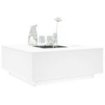 vidaXL Table basse avec LED infini blanc 100x100x40 cm