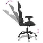 vidaXL Chaise de jeu de massage noir similicuir