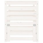 vidaXL Composteur Blanc 63 5x63 5x77 5 cm Bois massif de pin