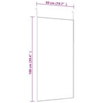 vidaXL Miroir de porte Noir 50x100 cm Verre et aluminium