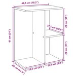 vidaXL Table de chevet blanc 46 5x29x61 cm bois d’ingénierie