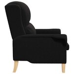 vidaXL fauteuil Noir 76 x 94 x 102 cm tissu