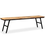 vidaXL Banc Teck de récupération et acier 160 x 35 x 45 cm