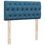 vidaXL Cadre de lit ottoman avec matelas bleu foncé 100x200 cm velours