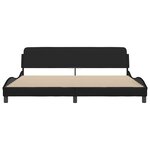 vidaXL Cadre de lit Dover noir 193x203 cm similicuir