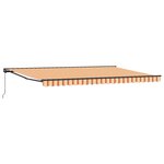 vidaXL Auvent Rétractable Jaune et Orange 500x300 cm tissu