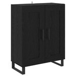 vidaXL Buffet Chêne noir 69 5 x 34 x 90 cm Bois d'ingénierie et fer