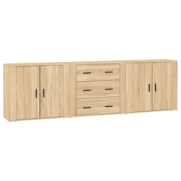 vidaXL Buffets 3 Pièces Chêne sonoma Bois d'ingénierie