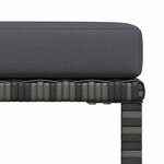 vidaXL Salon de jardin 4 Pièces avec coussins Résine tressée Gris