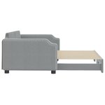 vidaXL Lit de jour avec gigogne sans matelas gris clair 100x200 cm
