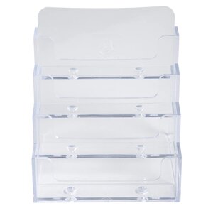 Distributeur De Cartes De Visite 4 Cases - Cristal - Exacompta