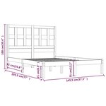 vidaXL Cadre de lit Blanc Bois de pin massif 140x190 cm