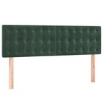 vidaXL Sommier à lattes de lit et matelas Vert foncé 140x190cm Velours