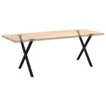 vidaXL Pieds de table à manger en forme de X  2 pièces  noir  70 x (72-73) cm  acier