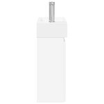 vidaXL Meuble de salle de bain avec robinet Blanc 45 5 x 25 5 x 84 cm