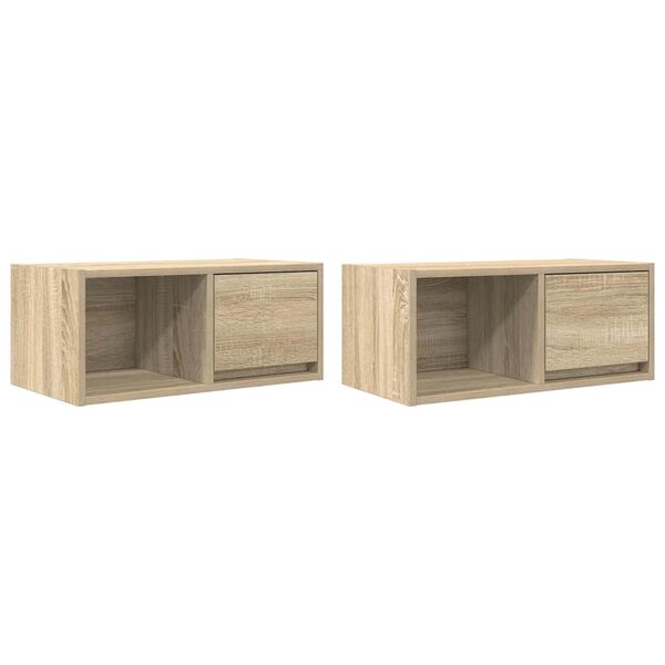 vidaXL Meubles TV 2 Pièces chêne sonoma 60x31x25 5 cm bois d'ingénierie