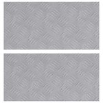 vidaXL Nez de marche Rectangulaire 2 Pièces Argenté 50 x 25 cm Aluminium