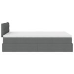 vidaXL Lit ottoman avec matelas gris foncé 120x190 cm tissu