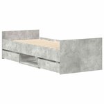 vidaXL Cadre de lit sans matelas gris béton 90x190 cm