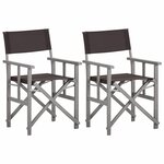 vidaXL Chaises de metteur en scène 2 Pièces Bois massif d'acacia