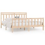 vidaXL Cadre de lit Bois de pin massif 200x200 cm