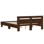 vidaXL Cadre de lit sans matelas chêne marron 150x200 cm
