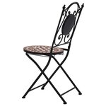 vidaXL Chaises de bistrot mosaïque 2 Pièces Marron Céramique
