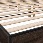 vidaXL Cadre de lit sans matelas chêne marron 200x200 cm