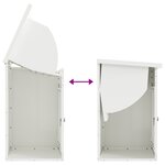 vidaXL Boîte de dépôt de colis Blanc 44 x 35 x 59 cm Acier