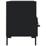 vidaXL Meuble TV noir 102x36x50 cm bois d'ingénierie