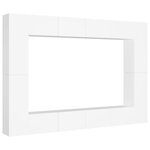 vidaXL Ensemble de meubles TV 8 Pièces Blanc Bois d'ingénierie