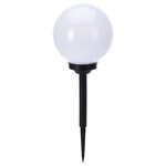 ProGarden Ensemble de lampes solaires à LED Ball 2 Pièces 20 cm Blanc