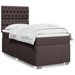 vidaXL Sommier à lattes de lit avec matelas Marron foncé 90x190 cm