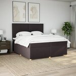 vidaXL Sommier à lattes de lit avec matelas Marron foncé 200x200 cm