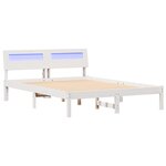 vidaXL Cadre de lit Blanc 140 x 190 cm Bois de pin massif