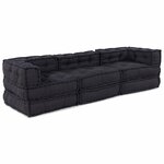 vidaXL Coussin 3 Pièces Anthracite 70 x 70 x 54 cm Polyester