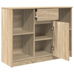 vidaXL Buffet avec tiroir chêne sonoma 101x35x76 cm bois d'ingénierie