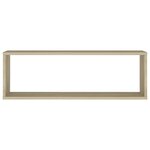 vidaXL Étagères cube murales 4 Pièces Chêne sonoma 80x15x26 5 cm